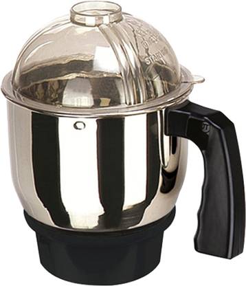 Rotomix Stainless Steel Mixer Chutney Jar|Standard Mixer Jar|Kitchen Tools|Mixer Grinder Chutney jar with lid 400 ML (Steel Black) Mixer Juicer Jar