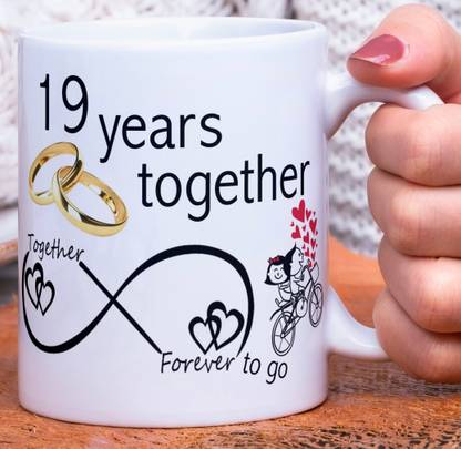 Rosemelt Happy 19th Marriage Anniversary 19 year love "Nineteen Wedding Anniversary Gift For Him And Her" "19th Year Relationship mug" "19Year Love Celebration" "Best Anniversary Gift" 19th Anniversary For Husband Wife Ceramic Coffee Mug