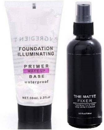 KASCN Most Beautiful Trending Fixer combo with Primer Foundation Luxury Primer