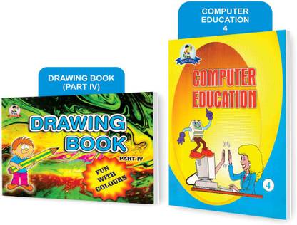 SHRI COMBO Pack Of Drawing Book Part 4 And Computer Education (Set Of 2) Books