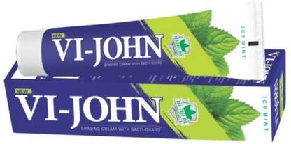VI-JOHN Shaving Cream Icy Mint 125GM PACK of 12