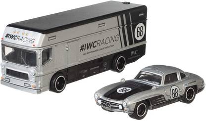 HOT WHEELS Team Transport Mercedes Bens 300 SL Euro Hauler DIE CAST MODEL CAR & TRUCK , GREAT FOR GIFTS