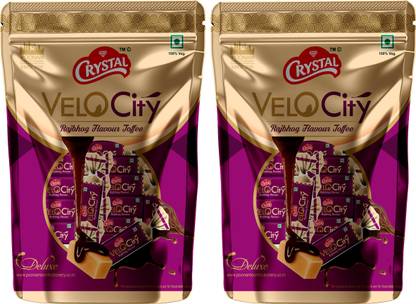 CRYSTAL VeloCity Rajbhog Flavour 100 Toffee Pack Of 2 , Total 200 Toffee Rajbhog Toffee