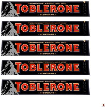 Toblerone Dark Chocolate With Honey And Almond Nougat Bars