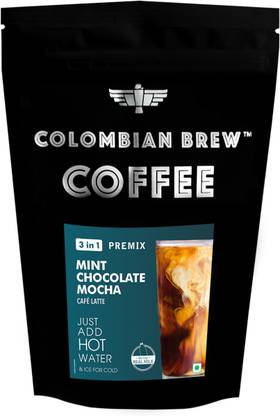 Colombian Brew Mint Chocolate Mocha Café Latte, Instant Coffee Powder Pre-mix (3 in 1) 1kg Instant Coffee