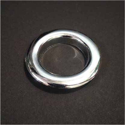 CURTAIN AX Curtain Rings/Eyelets Shiny Silver Plastic Eyelet with Lock (Suitable for 1 inch rods) Curtain Ring