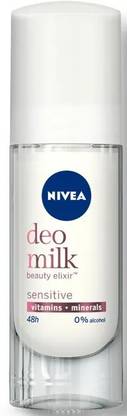 NIVEA Deo Milk Beauty Elixir Sensitive Deodorant Roll on Pack of 1 Deodorant Roll-on  -  For Women