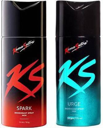 Kamasutra SPARK DEODORANT 150 ML + URGE DEODORANT 150 ML PACK OF 2 DEODORANT 300 ML Deodorant Spray  -  For Men