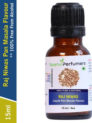 Saanvi perfumers Raj Niwas Pan Masala Flavour For Used in Gutkha, Pan Masala, and Other Desserts (No Chemical | No Preservatives) Pan Masala Liquid Food Essence