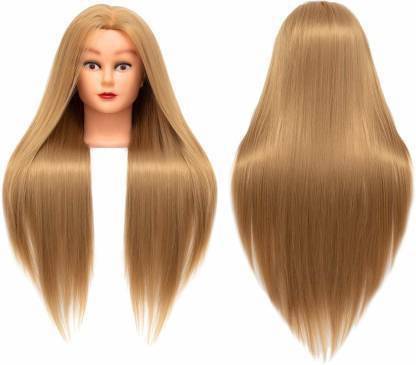 EASYOUNG Beautiful Styling Dummy , Length 28-30 inch , Styling Training Head Cosmetology Doll Head dressing for do,Braiding,Cutting Practice with Free Clamp  Extension Hair Extension