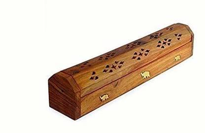 CHINA BAJAR Wooden Agarbatti Stand with Ash Catcher & Dhoop Stick Holder, Agarbatti Stand Incense Holder |Wooden Incense Stick Holder for Home /Office Decor /Temple Decor /Diwali Decoration Wooden Incense Holder