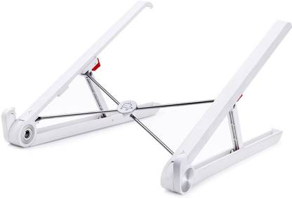 Voroly Laptop Stand Foldable Height Adjustable Laptop Stand Eye-Level Ergonomic Laptop Stainless Steel Wall Stand Laptop Stand with Adjustable Height Compatible with 26 - 35 cm Laptops