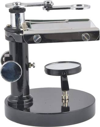 PANDAS Dissection Microscope with Brass Fitting Round Base (Matte Black) Microscope Slide Box