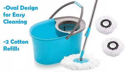 KIIRUS OVAL DESIGN FOR IMPROVISED CLEANING Mop Set