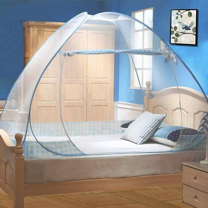 Aetrius Pop Up Mosquito Net Tent, Foldable Bed Canopy Double Door with Bottom for Bed Travel Camping Outdoor(79 x71x59 inch) Polyester Washable Adults Mosquito Net