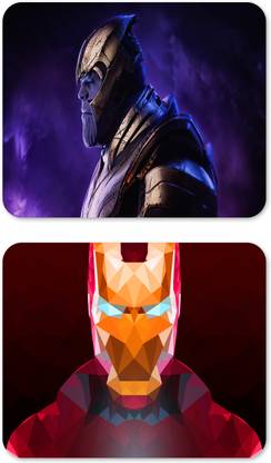 PrintMall BIG SIZE WATERPROOF GAMING MOUSEPAD COMBO PACK OF 2 MOUSEPAD FOR COMPUTER AND LAPTOP Non Slip Base Mousepad