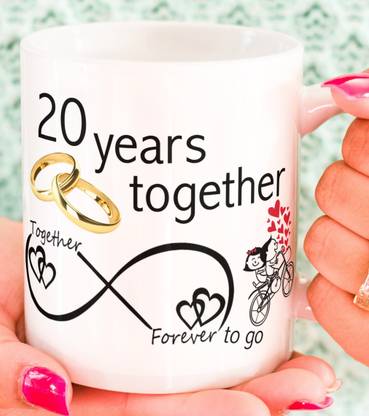 Rosemelt Happy 20th Marriage Anniversary 20 year love "Twenty Wedding Anniversary Gift For Him And Her" "20th Year Relationship mug" "20Year Love Celebration" "Best Anniversary Gift" "20th Anniversary For Husband Wife Ceramic Coffee Mug