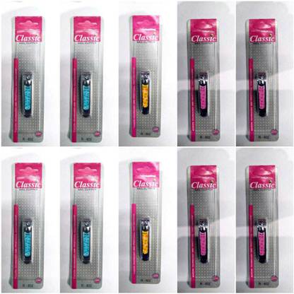 Classic Nail Clipper or Nail Cutter in Multicolor (R-602 *10) (Set of 10)