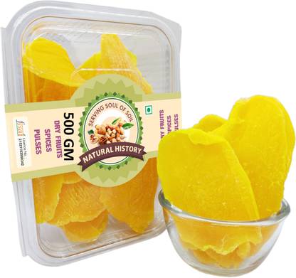 natural history Brand- Dried Mango Slices (Aam Slices) 500 GM (Pack Of 1) Mango