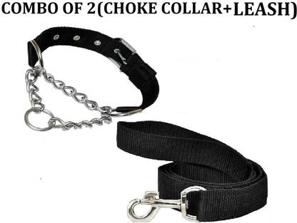 Hachiko Imported Best High Quality Dog Choke Collar+Leash (Combo of 2) Dog Collar & Leash