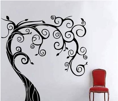 J P DECOR Antic Plant 72 X 57 Designer Wall Stencil Stencil