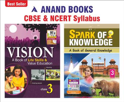 Anand Books Vision & Spark Of Knowledge-3 For Class 3rd Students (Moral Education & General Knowledge Books)