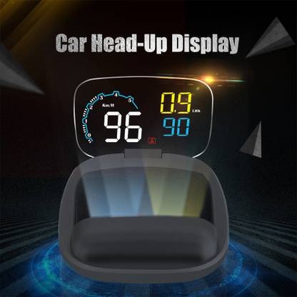 upwade Multi-Color Screen Car HUD with Transparent Mirror Reflect OBD2 Speed Warning Digital Speedometer