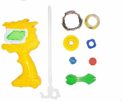 vulternic Round Bey Blade 4 Beyblade Set With Ripchord Launcher With Fitting Tool - 8D Tornado Speed Top
