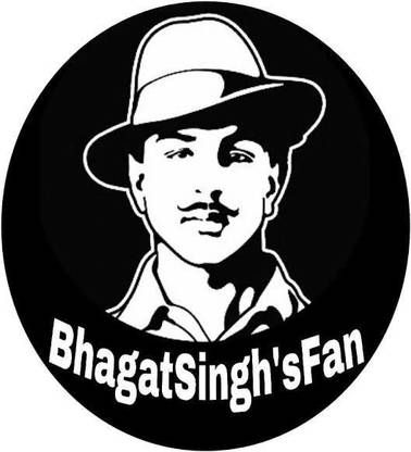 HindK 30.48 cm Bhagat singh Self Adhesive Sticker