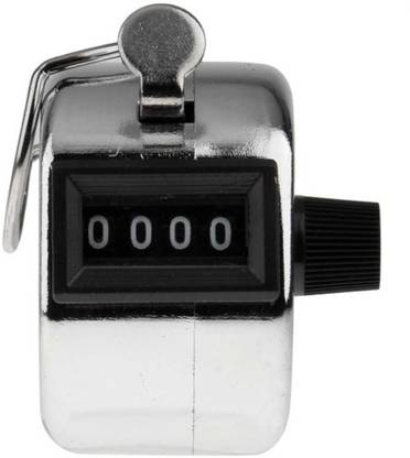 Bazaar Gali 4 Digit Hand Tally Counter with Durable Material Reset Knob and Analog Tally Counter