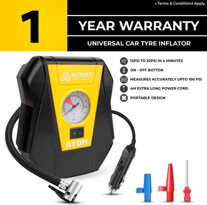 Autofy ATOM 100 psi Tyre Air Pump for Car & Bike