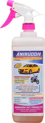 ANIRUDDH WATERLESS AND RINSELESS INSTANT CAR WASHING LIQUID & BIKE WASHING LIQUID 1 LITER FOR BOTH EXTERIOR & INTERIOR CLEANING (NO NEED WATER) Car Washing Liquid