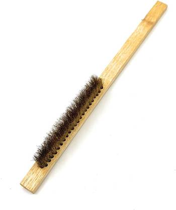 Ceznek Brass Wire Brush 3 Row Medium Soft 3 pcs Table Multipurpose for Cleaning, etc Handle Scratch Brush