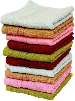 N G textiles Cotton 250 GSM Hand, Face Towel Set