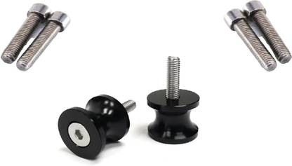 AOWBIKES Black and Golden Double Cap for All Bikes Swing Arm Spool 10mm, 8mm