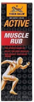 Tiger Balm Active Muscle Rub, 2 oz. – Muscle Rub for Relief – Analgesic Cream – Arthritis Rub – Non-Greasy Muscle Rub Cream – Pre-Workout Warm Up Cream