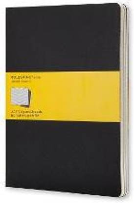 Moleskine Squared Cahier Xl - Black Cover (3 Set)