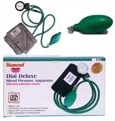 DIAMOND Dial Deluxe With Extra Bulb Blood Pressure Apparatus Bp Monitor Cuff