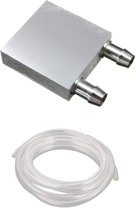 INVENTO 1Pcs Peltier Aluminum Water Cooling Block 40x40x12mm + 7mm PVC Tube Clear Flexible Pipe for CPU Graphics Radiator Heatsink Automotive Electronic Hobby Kit