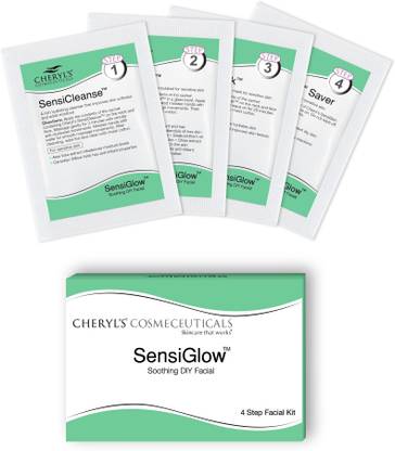 Cheryl's Cosmeceuticals SensiGlow Soothing DIY Facial Kit for Sensitive Skin, Natural, Radiant Glow