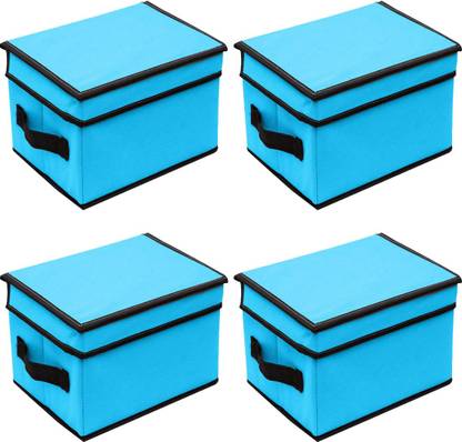 AYOG Shirt organizer for closet wardrobe organizer Storage Box, Drawer Storage and Cloth Organizer-Set of 4 Skyblue04