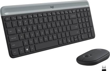 Logitech MK470 Slim Keyboard & Mouse Combo, Whisper-Quiet Wireless Laptop-size Multi-device Keyboard Compatible with Desktop, Laptop, Mac MK470 Slim Keyboard & Mouse Combo, Whisper-Quiet