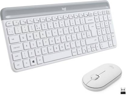 Logitech MK470 Slim Keyboard & Mouse Combo, Whisper-Quiet Wireless Laptop-size Multi-device Keyboard Compatible with Desktop, Laptop, Mac