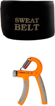 UNITRIM 100 kg Sweat Slim Belt and Adjustable Hand Grip Combo Home Gym Combo