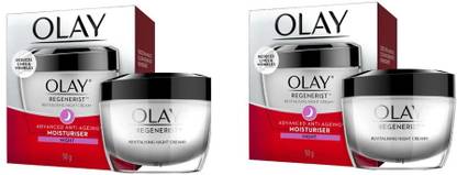 OLAY Regenerist Revitalising Night Cream Smooths The looks of Wrinkles At NIght 50g Each