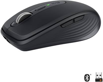 Logitech MX Anywhere 3 / Magnetic Scrolling, Ergonomic, 4000DPI Sensor, Custom Buttons Wireless Ambidextrous Laser Mouse  with Bluetooth