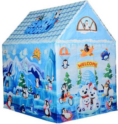 SADGURU SALES Jumbo Size Extremely Light Weight Kids Play SNOW WORLD Tent House for 3-13 Year Old Girls and Boys (Multicolor).