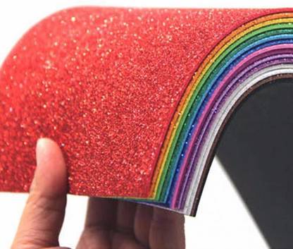 Just Latest A4 Glitter Foam Sheet/ Glitter Paper For Craft Decoration Work Paper Crafting Tool