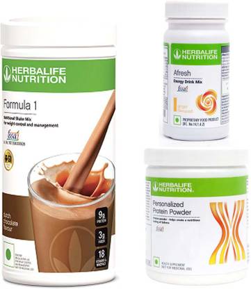 HERBALIFE Formula -1 Shake Chocolate With Protein Powder 200 Gram & Afresh Ginger Flavor Plant-Based Protein