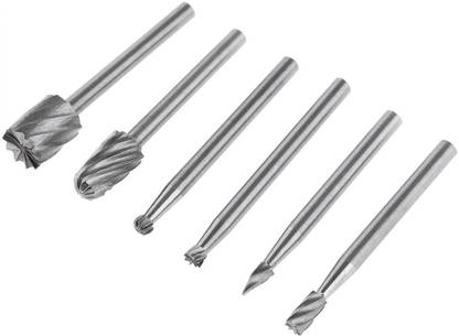 uptodatetools 6pcs/lot 3mm Shank HSS Router Bit Set Rotary Rasp High Speed Steel Woodworking Tools Rotary Files Set Rotary Bit Set